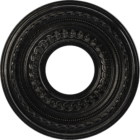 Ekena Millwork Cole PVC Medallion (Canopies up to 4 1/4"), 10"OD x 3 1/2"ID x 3/4"P, Textured Metallic Galaxy CMP10COAGX